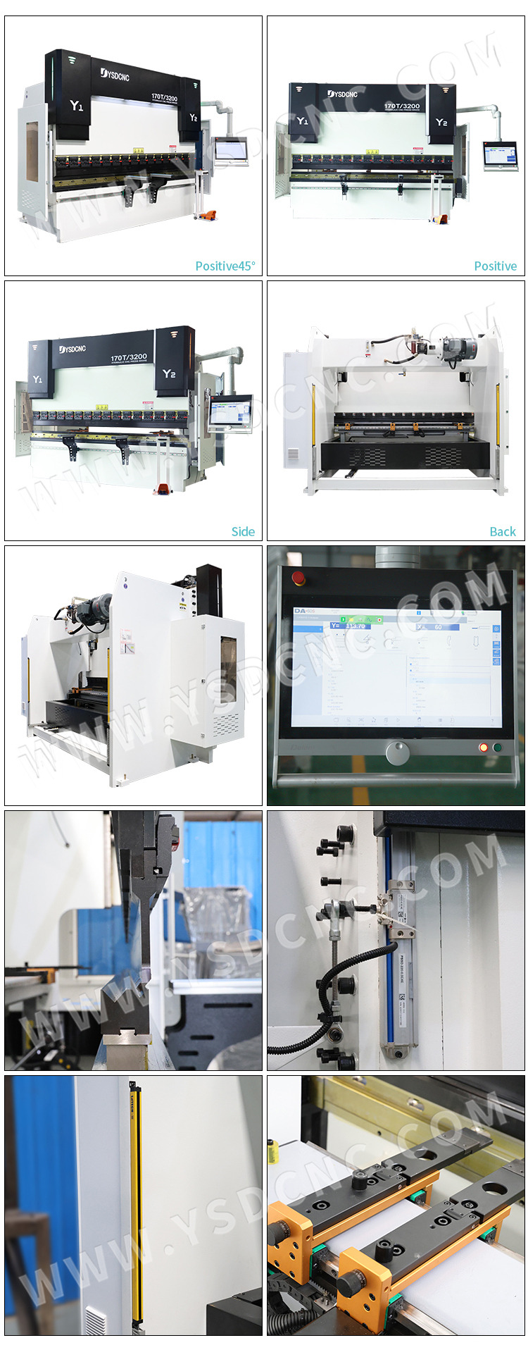 WE67k170ton3200 Hydraulic CNC Press Brake Machine,CNC Sheet Bending Machine with DA-69S (5) WE67k170ton3200 Hydraulic CNC Press Brake Machine,CNC Sheet Bending Machine with DA-69S (5)