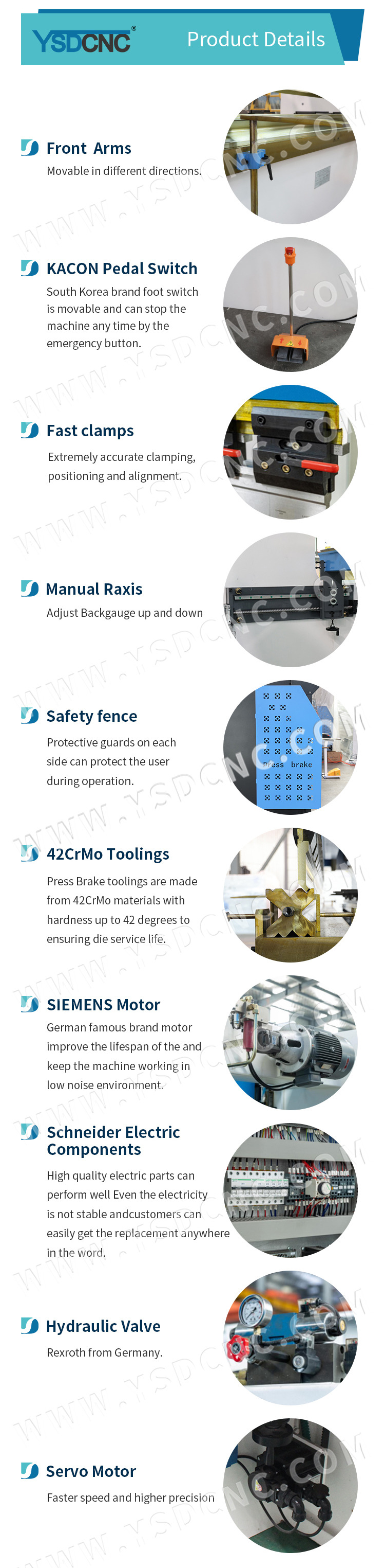 WC67K 160TON2500 Servo Hydraulic Press Brake with CybTouch 8, Sheet Bending Machine for Sale (6) WC67K 160TON2500 Servo Hydraulic Press Brake with CybTouch 8, Sheet Bending Machine for Sale (6)