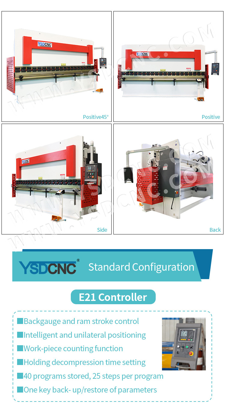 WC67K 100TON4000 NC Hydraulic Press Brake Machine with E21 (6) WC67K 100TON4000 NC Hydraulic Press Brake Machine with E21 (6)