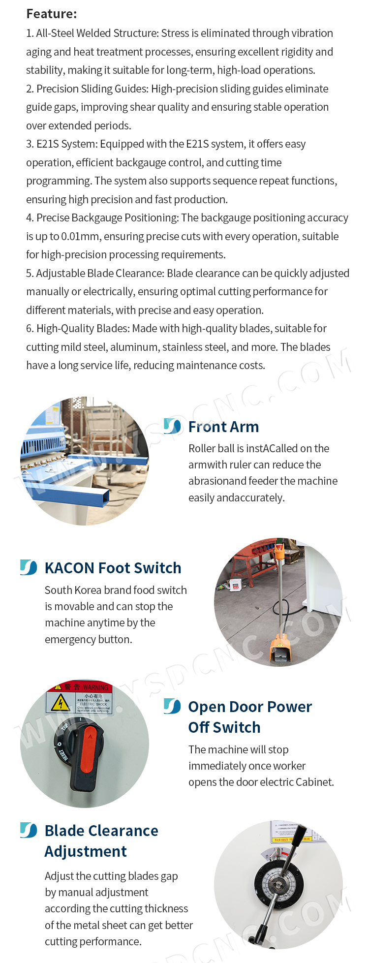 QC12K 6x2500 NC Hydraulic Swing Beam Shearing Machine with E21S (6)