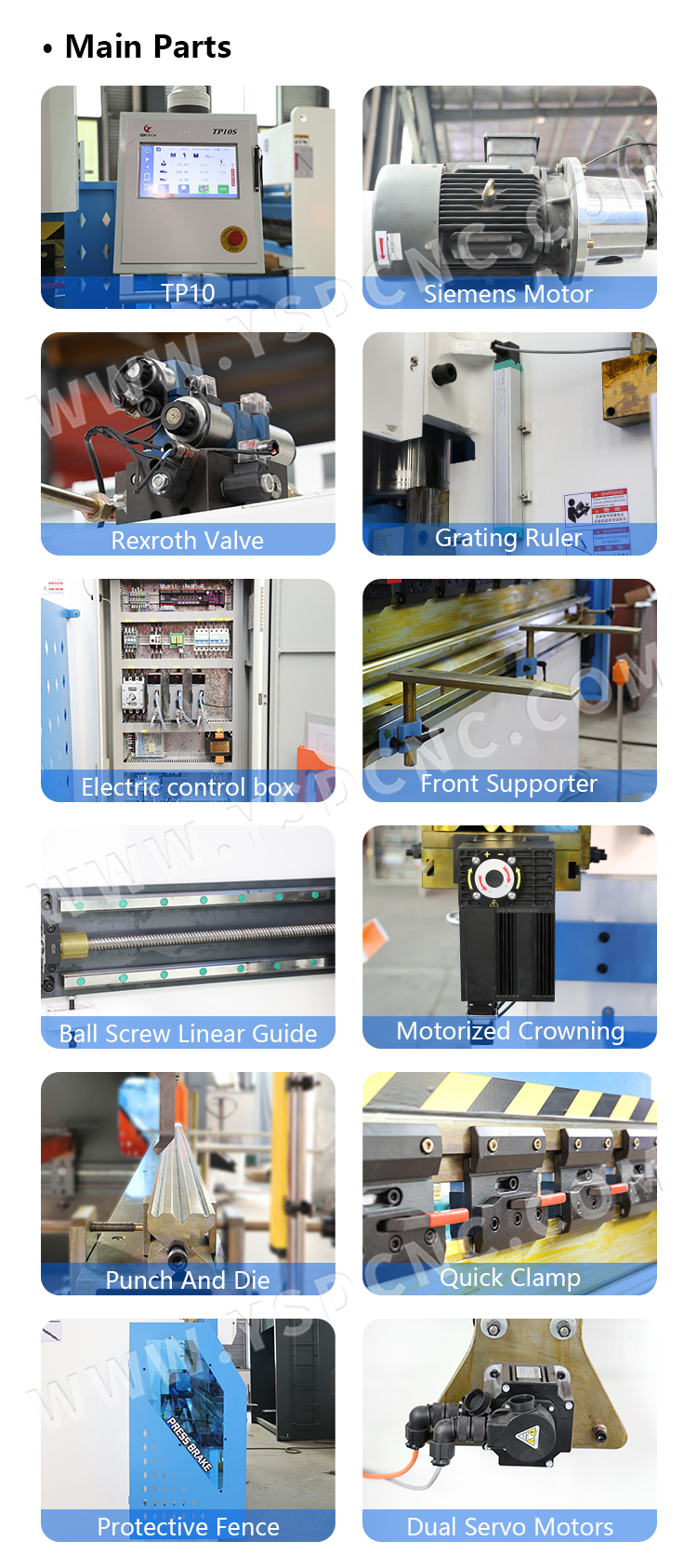 WC67K 125TON3200 Servo Hydraulic Press Brake with TP10, Sheet Bending Machine for Sale (5)