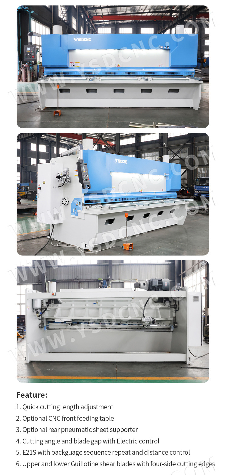 QC11K 12x4000 Hydraulic Guillotine Shearing Machine with E21S (6)