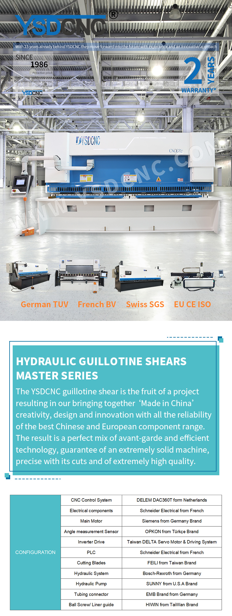 QC11K 6&times;3200 Hydraulic Guillotine Shearing Machine with 360T (4)