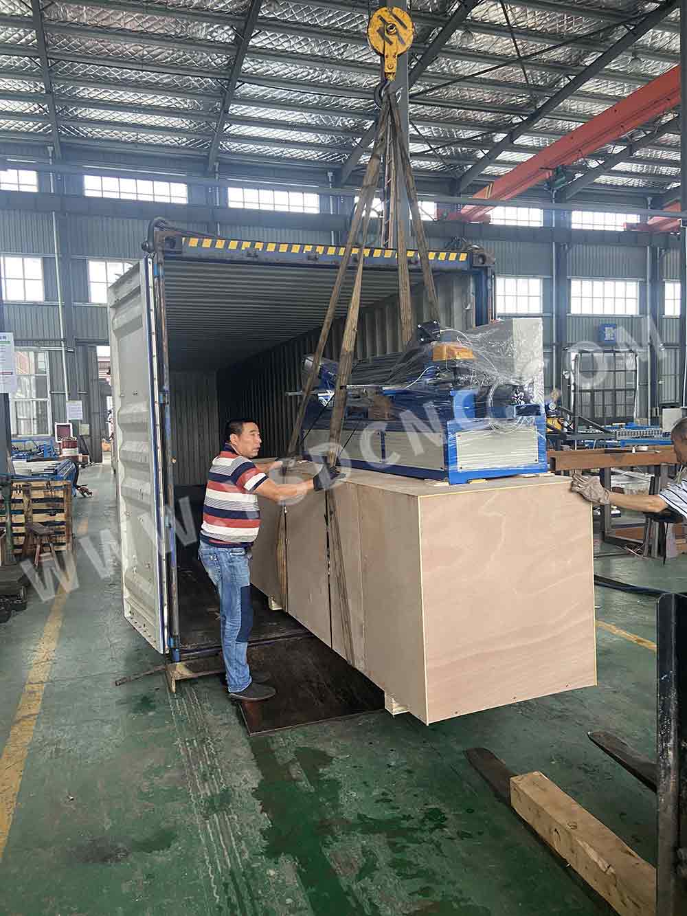 United States- 1 set HVAC duct machine&one set Press brake & one set Iron worker& one set Oval duct machine (7)