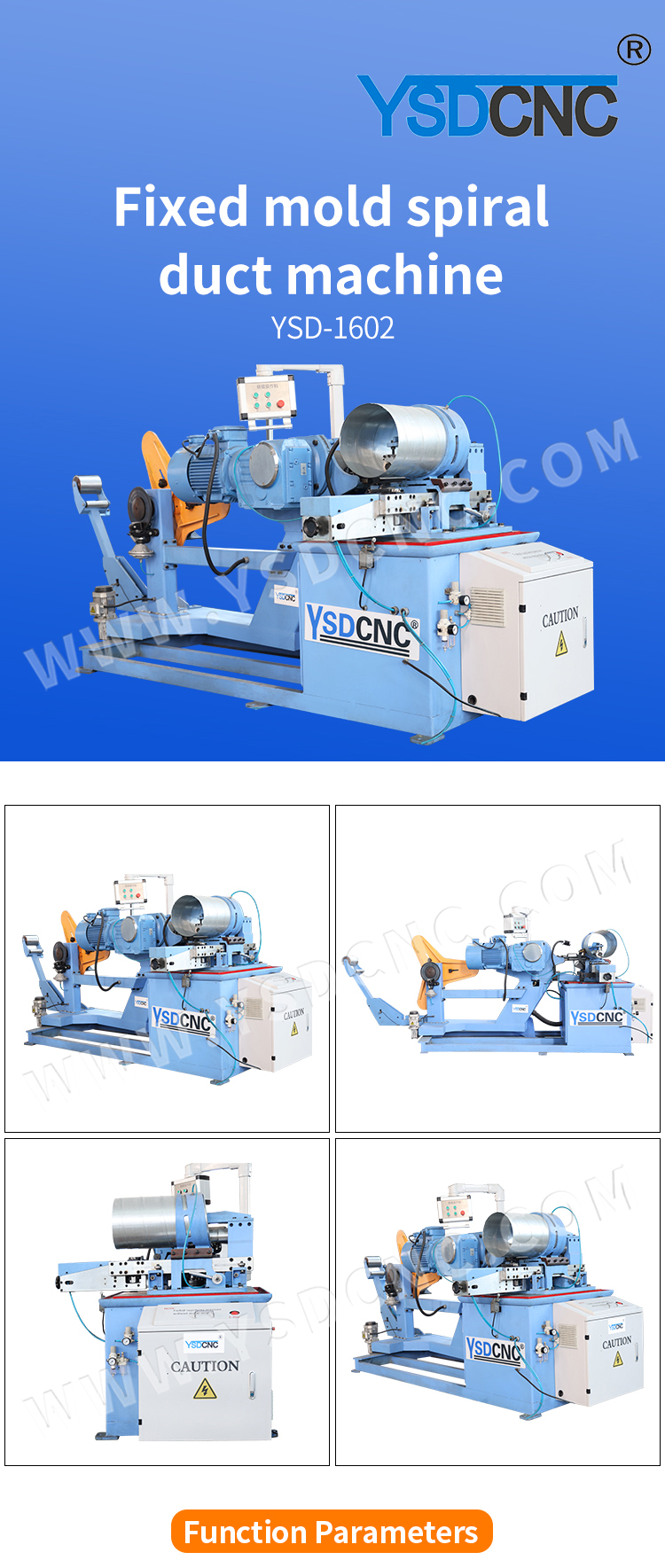 Hvac Duct 1602 Fixed mold Spiral Tube Making Machine (4)