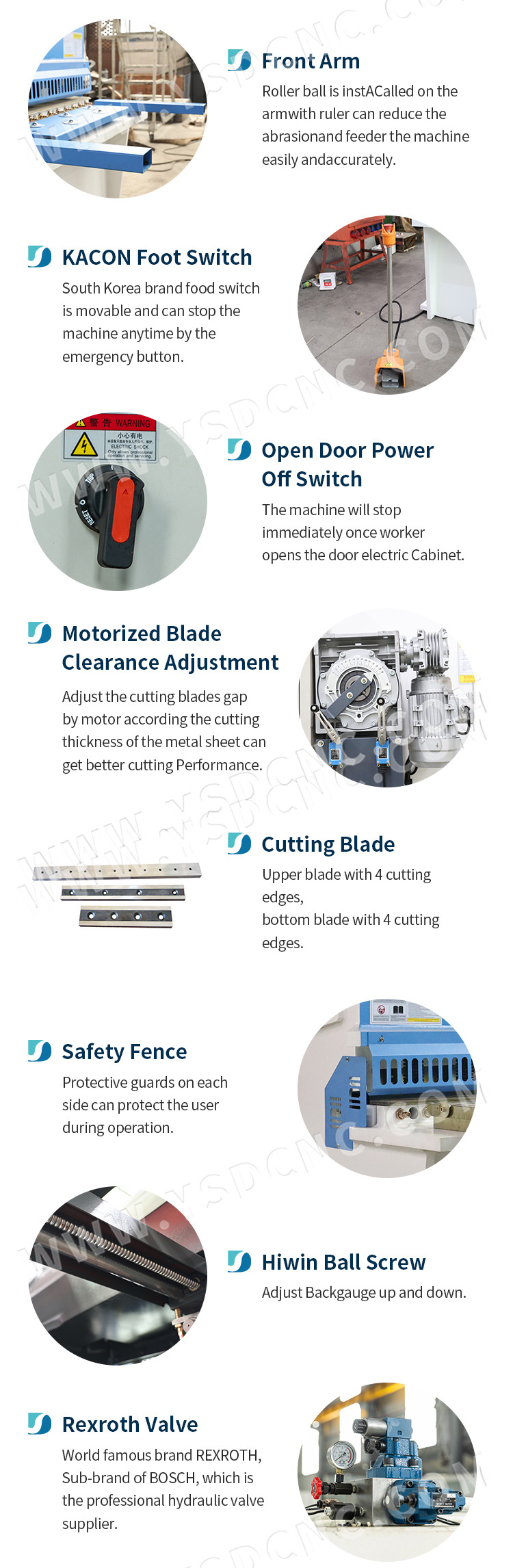 QC11K 12x4000 Hydraulic Guillotine Shearing Machine with E21S (7)