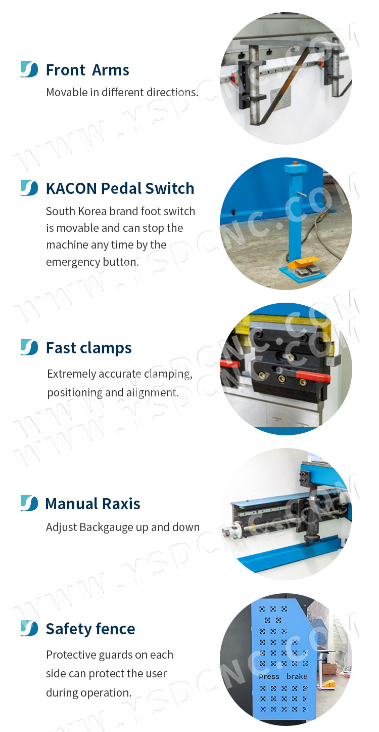 WC67K 220TON4000 NC Hydraulic Press Brake Machine with E310 (5)