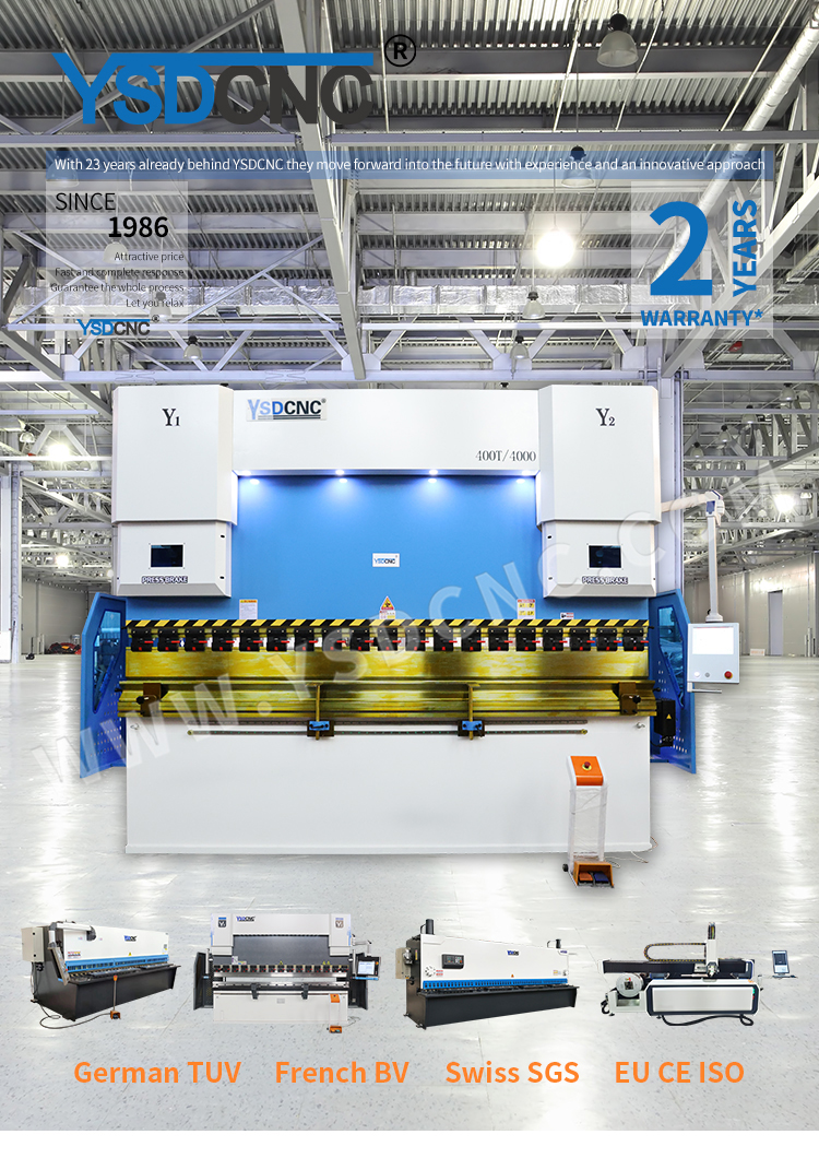 WC67K 400TON4000 Servo Hydraulic Press Brake with CybTouch 12, Sheet Bending Machine for Sale (4)