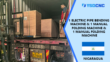 1 Electric pipe bending machine & 1 Manual folding machine & 1 Manual folding machine & 1 small-sized Manual hay cutter shearing machine & 1 Electric shearing shipped to Nicaragua