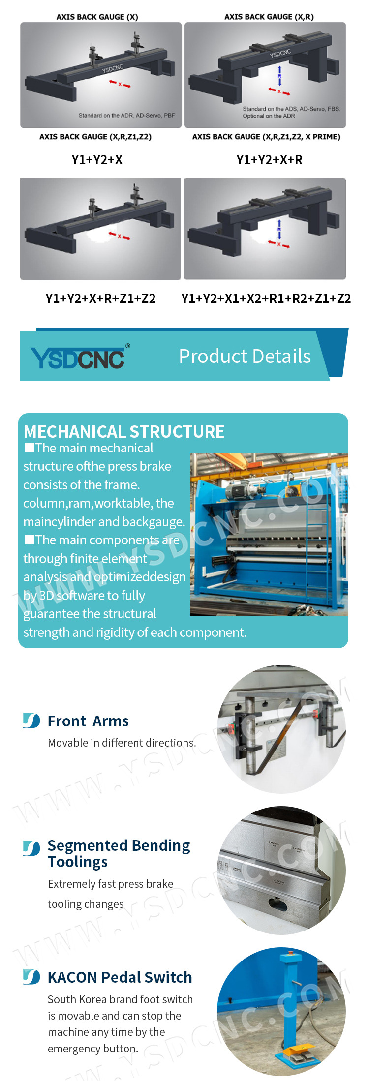 WC67K 80TON2000 NC Hydraulic Press Brake Machine with EL 19T (8)