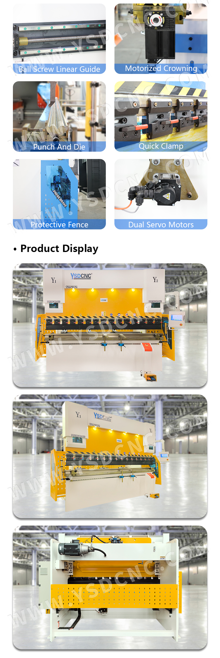 WC67K 125TON3200 Servo Hydraulic Press Brake with TP10, Sheet Bending Machine for Sale (5)