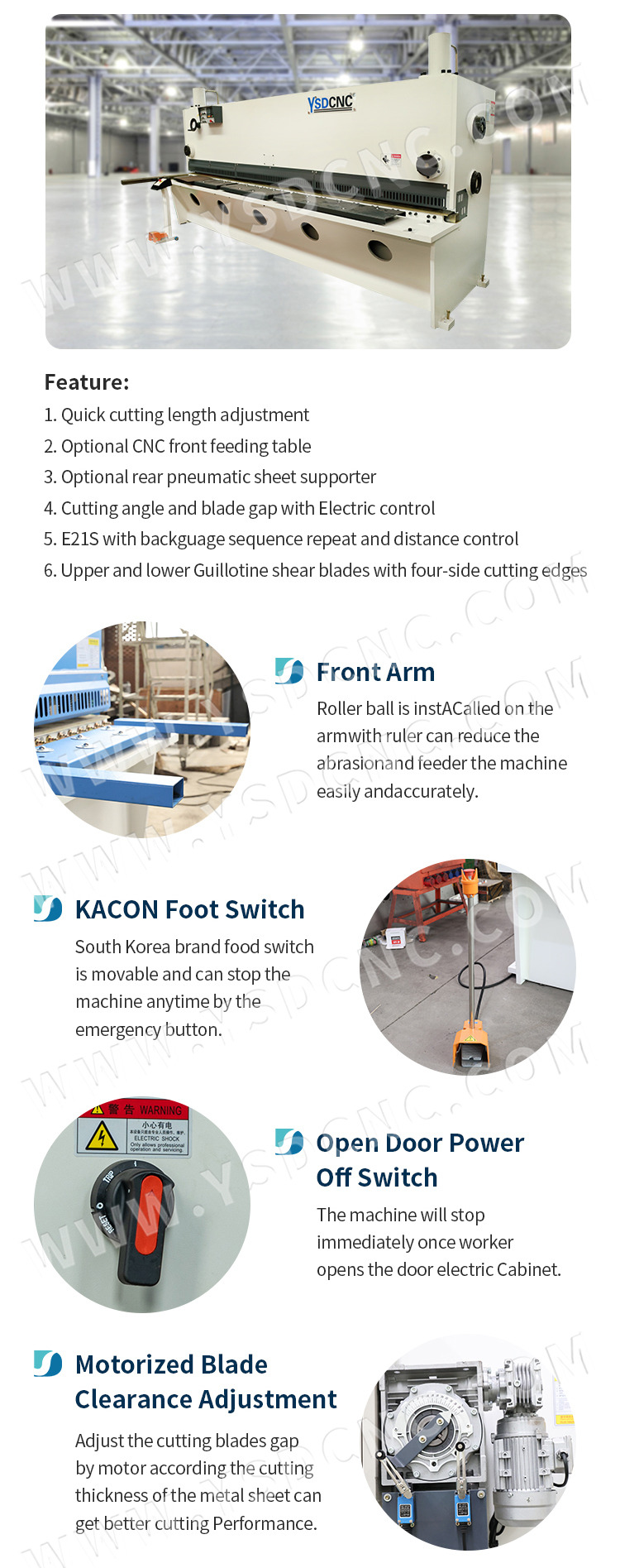QC11K x3200 Hydraulic Guillotine Shearing Machine with E21S (6)
